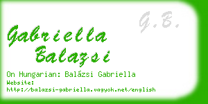 gabriella balazsi business card